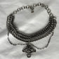 Alligator Back Cross Necklace
