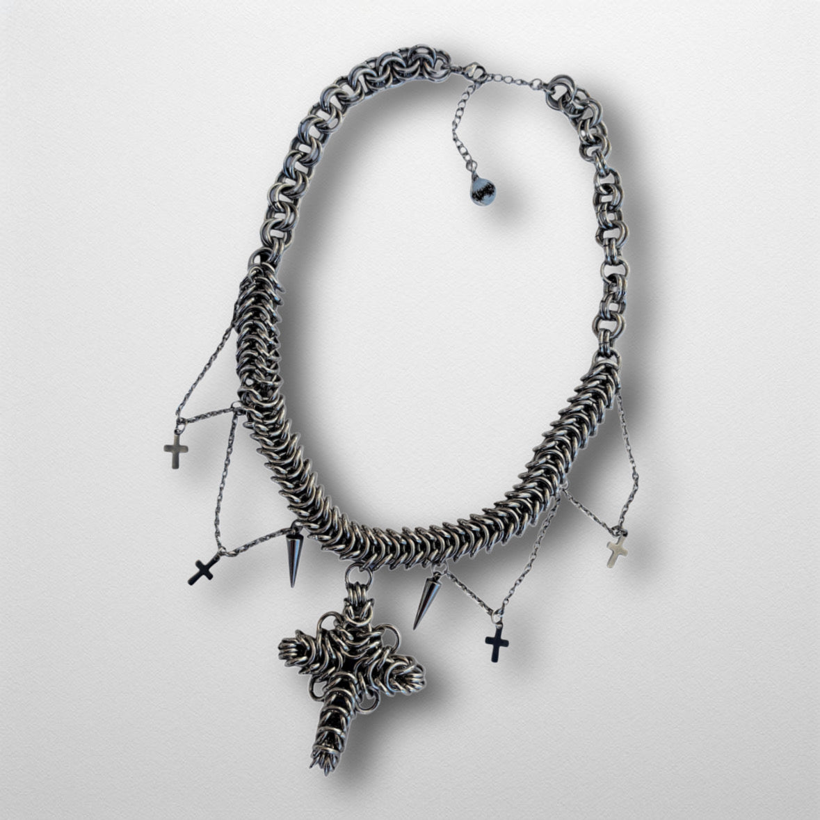 Spike Cross Necklace