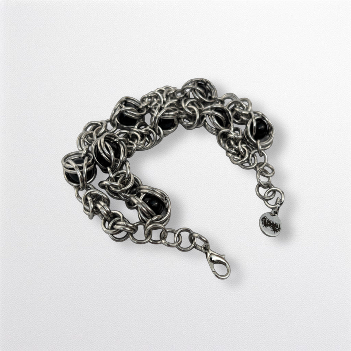 Black Caged Pearl Bracelet