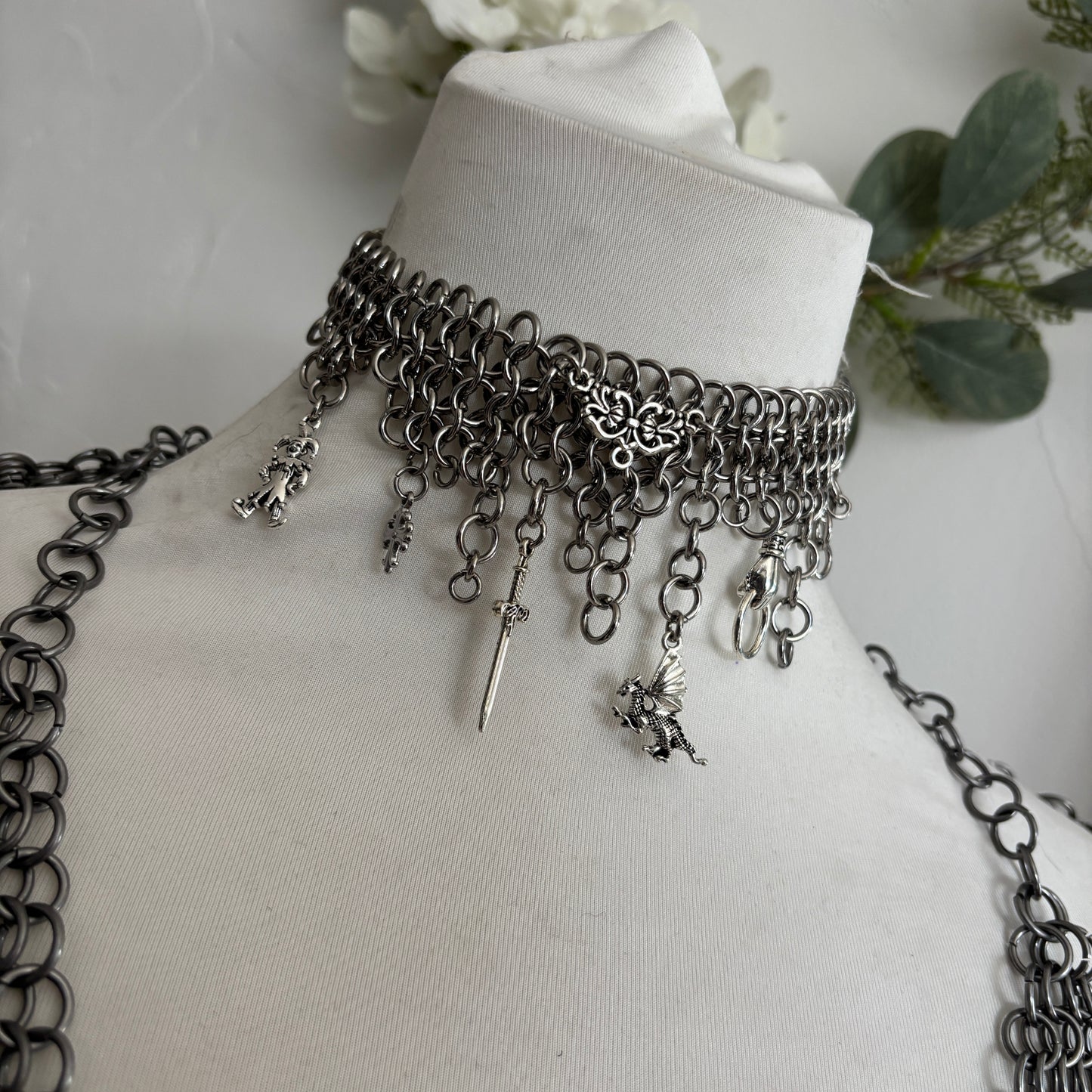 Medieval Chainmail Choker Necklace