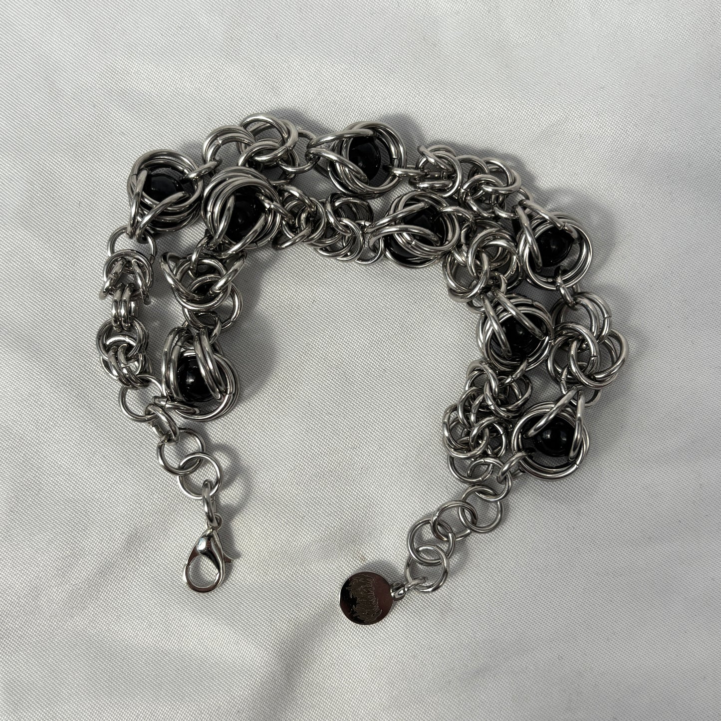 Black Caged Pearl Bracelet