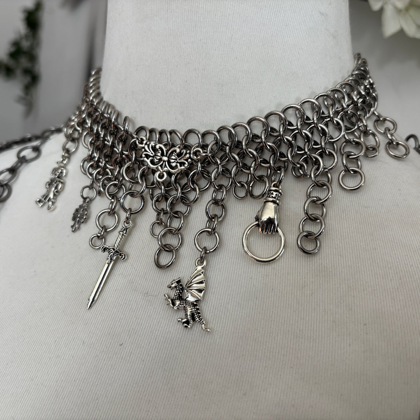Medieval Chainmail Choker Necklace