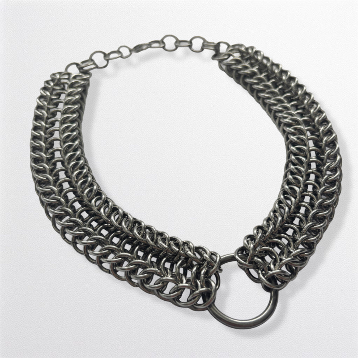 Alligator Back Ring Necklace