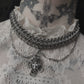 Alligator Back Cross Necklace