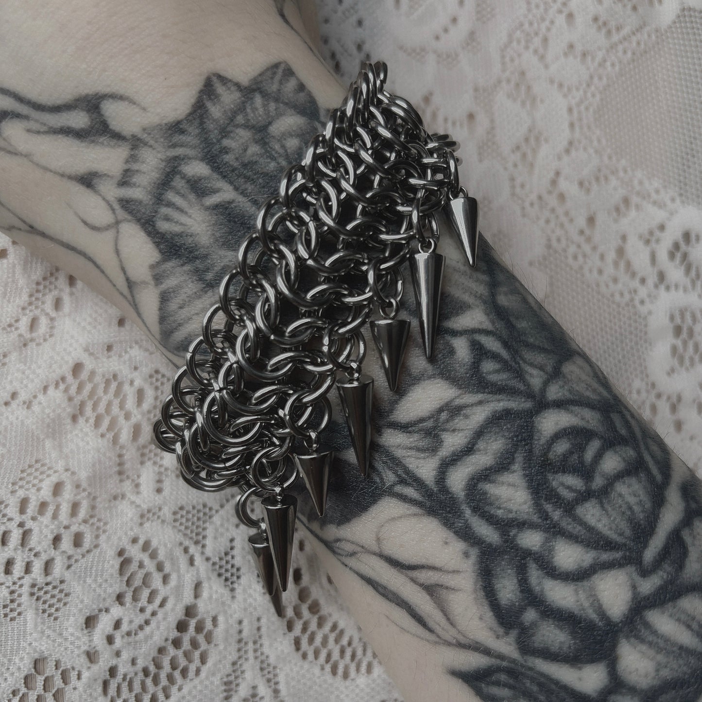 Alligator Back Spike Bracelet