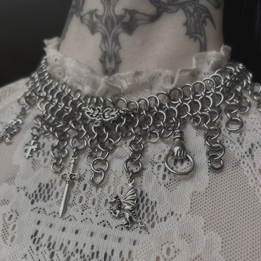 Medieval Chainmail Choker Necklace