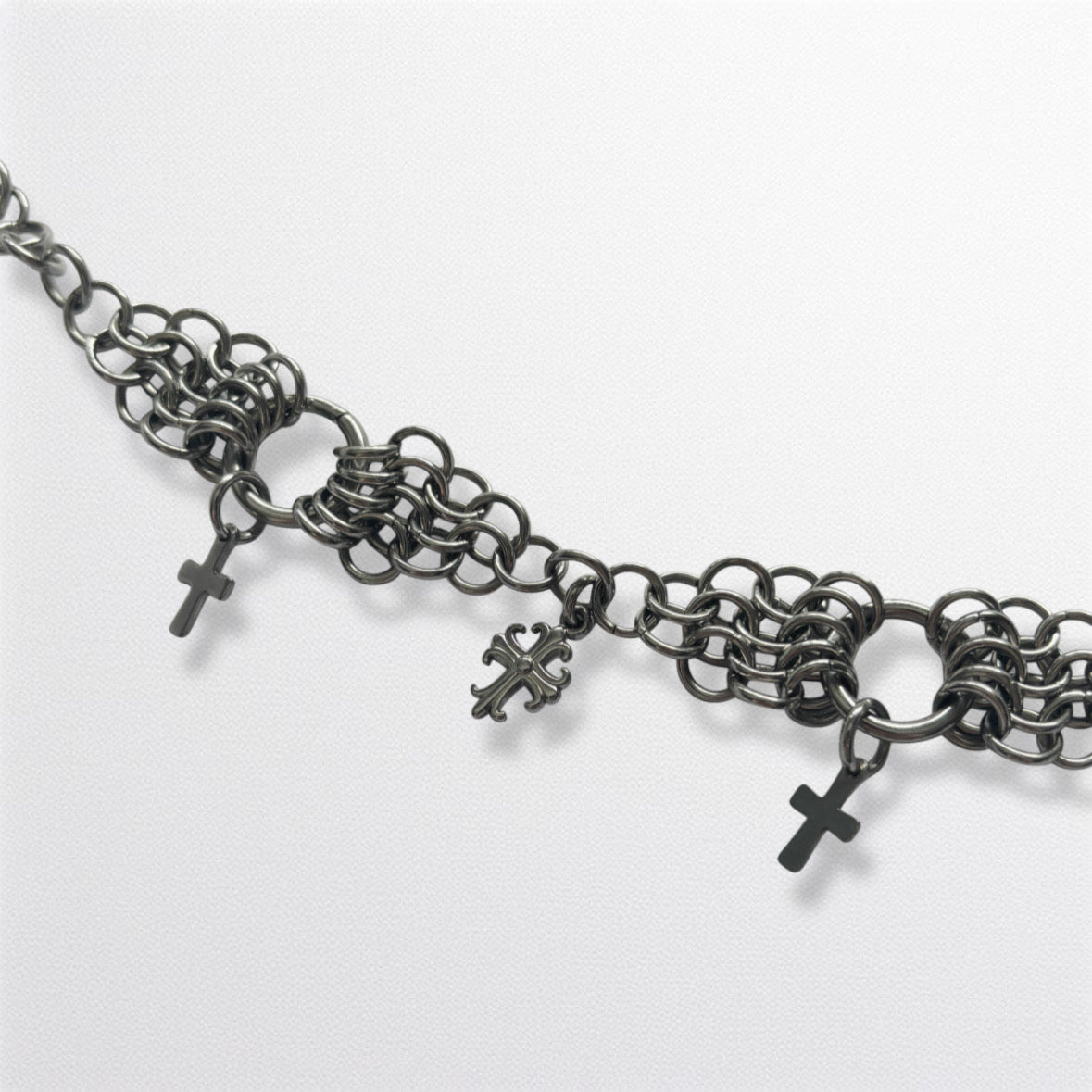 Chainmail Cross Bracelet