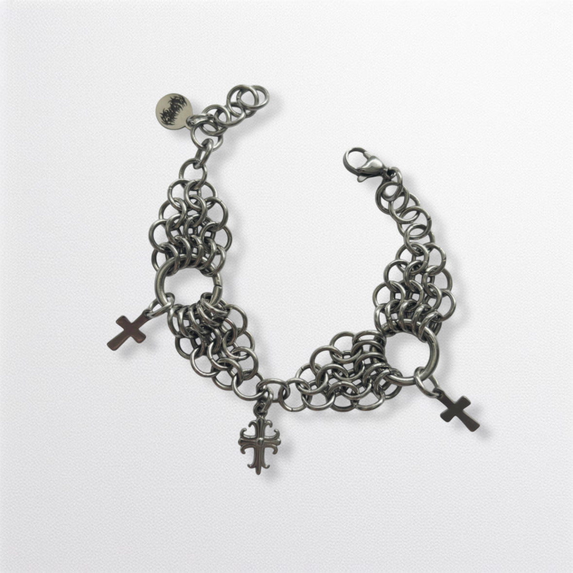 Chainmail Cross Bracelet