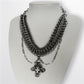 Alligator Back Cross Necklace