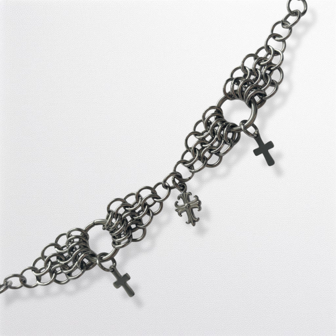 Chainmail Cross Bracelet