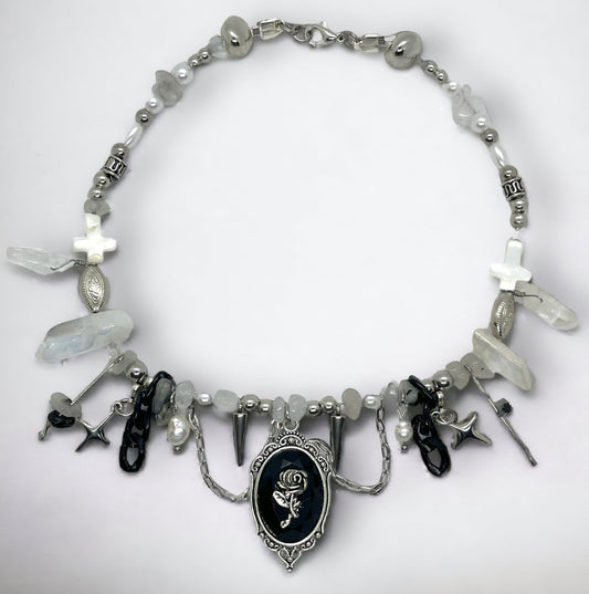 Rose Crystal Necklace