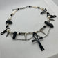 Black Ankh Crystal Necklace