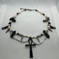 Black Ankh Crystal Necklace