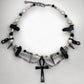 Black Ankh Crystal Necklace