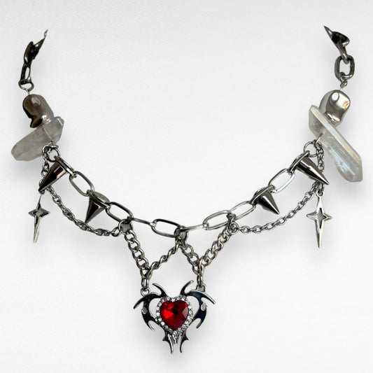 Red Heart Chain Necklace