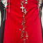 Red Upcycled Lingerie Top