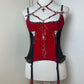 Red Upcycled Lingerie Top